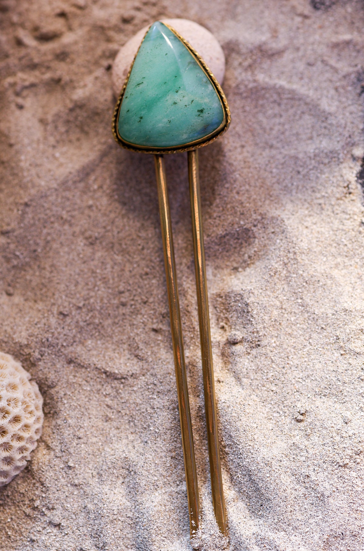 Hairpin - Green Quartz