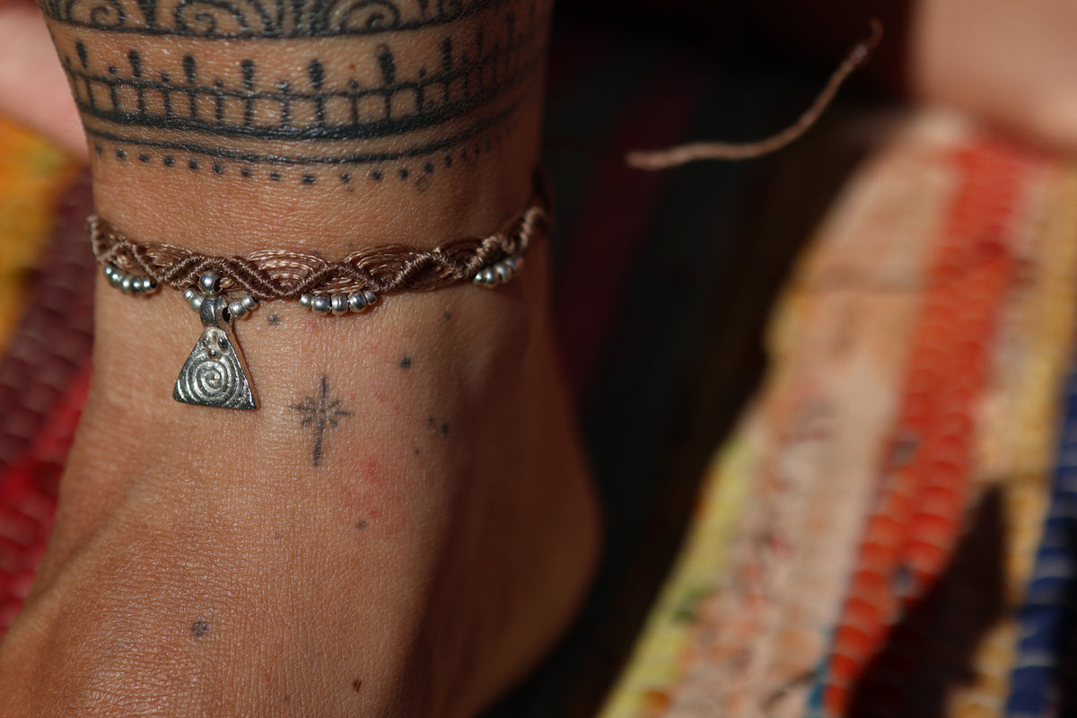 Silver Anklet - Little Soul - Beige / S20