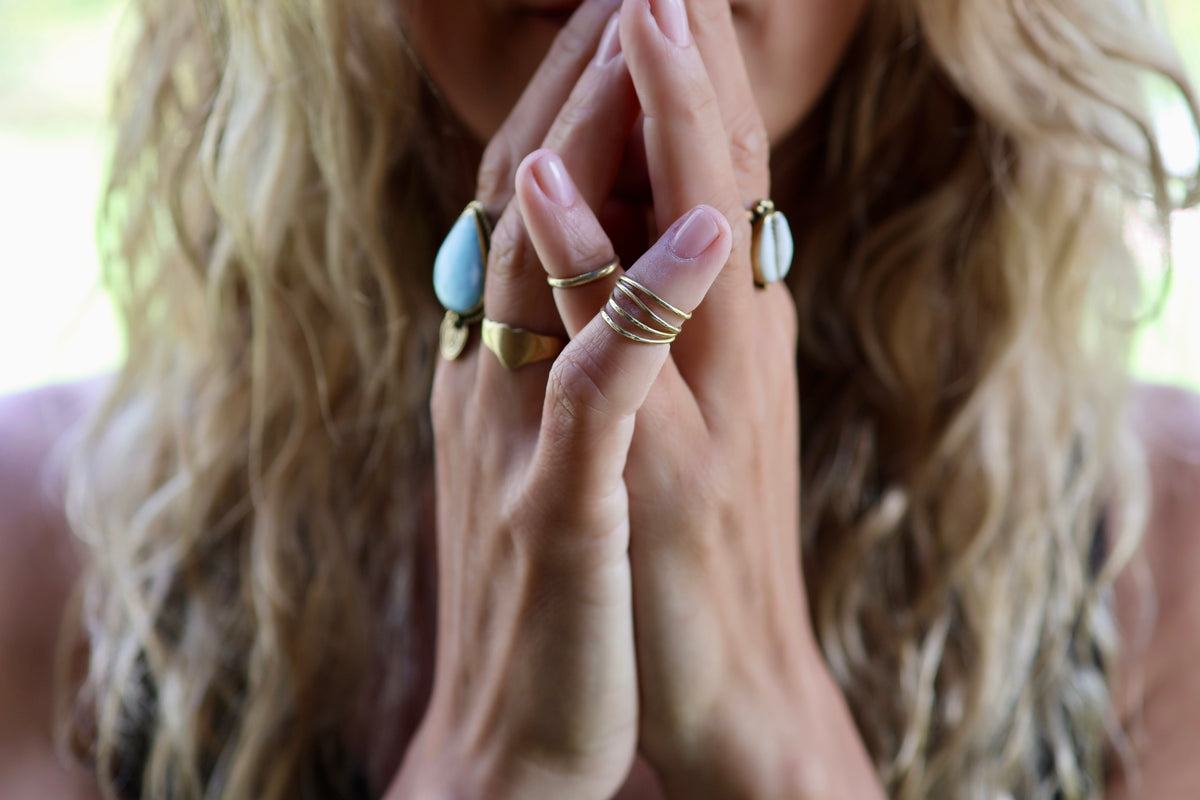 Simple Toe / Knuckle Ring - Swirl