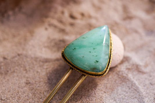 Hairpin - Green Quartz