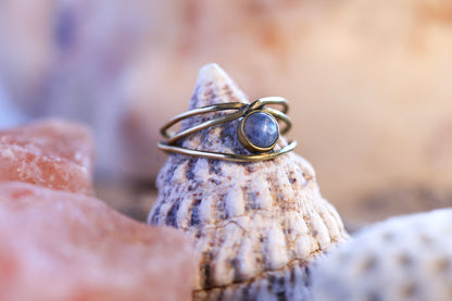 Brass Ring – Wild Wire - Moonstone – P / 8