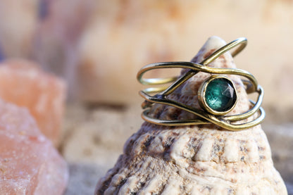 Brass Ring – Bohemian Soul - Wild Wire - Neon Kyanite - O / 7.5