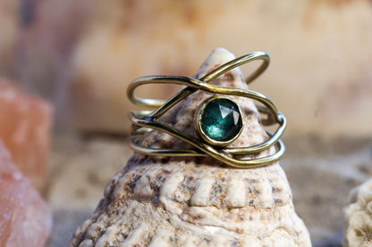 Brass Ring – Bohemian Soul - Wild Wire - Neon Kyanite - O / 7.5