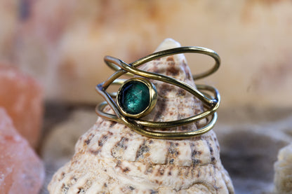 Brass Ring – Bohemian Soul - Wild Wire - Neon Kyanite - O / 7.5