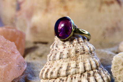 Brass Ring – Earthly Treasures - Amethyst - O / 7.5