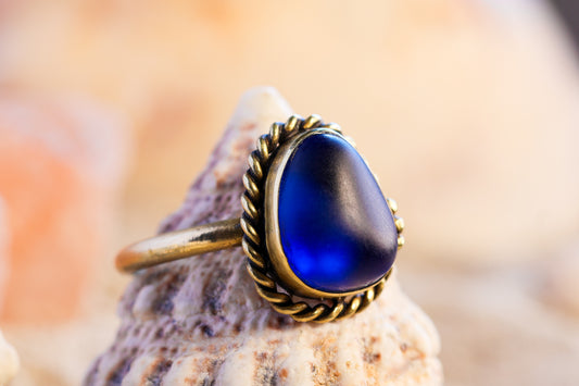 Brass Ring – Bohemian Soul - Blue Labradorite - O+ / 7.75