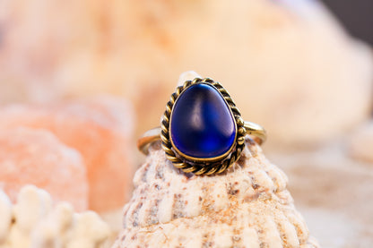Brass Ring – Bohemian Soul - Blue Labradorite - O+ / 7.75