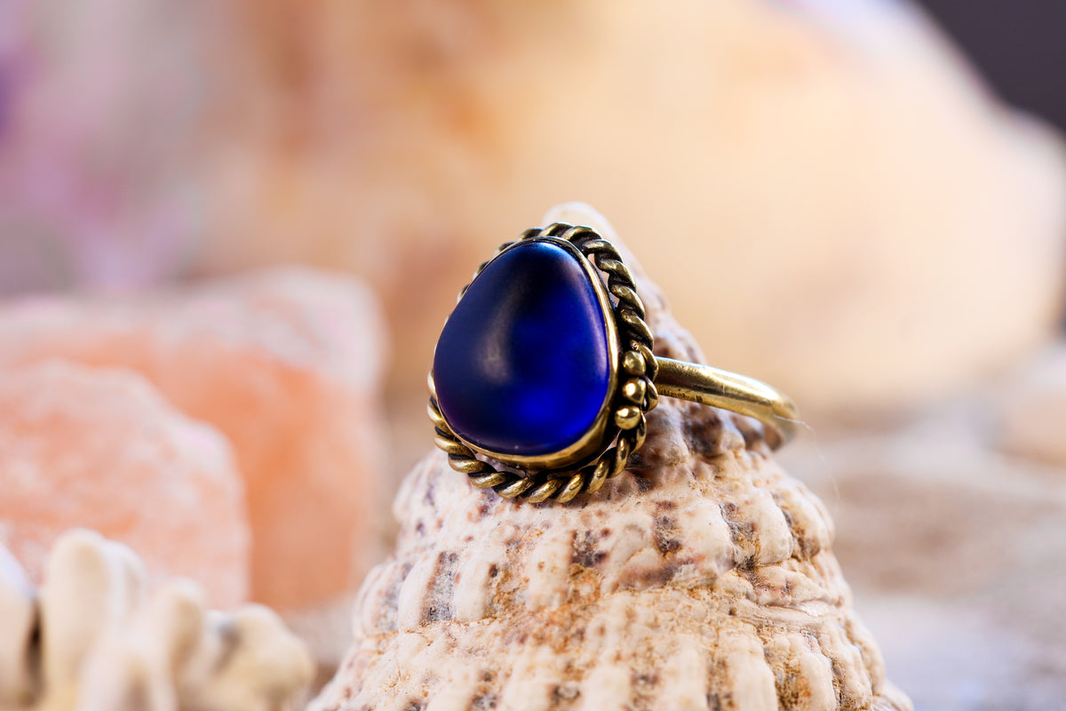 Brass Ring – Bohemian Soul - Blue Labradorite - O+ / 7.75