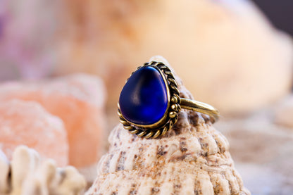Brass Ring – Bohemian Soul - Blue Labradorite - O+ / 7.75