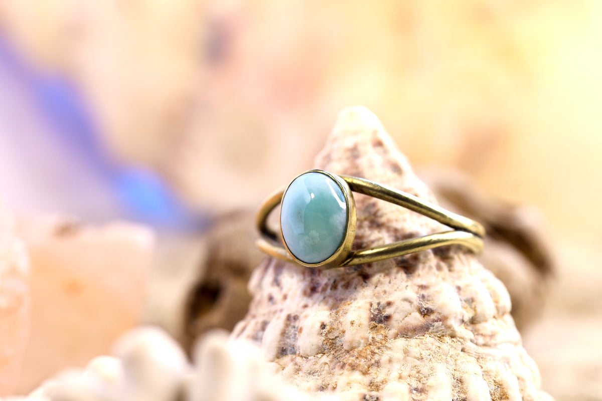 Brass Ring – Bohemian Soul - Larimar - Double Band - P+ / 8.25