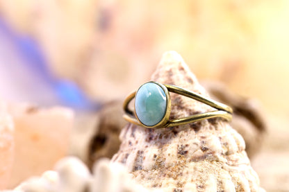 Brass Ring – Bohemian Soul - Larimar - Double Band - P+ / 8.25