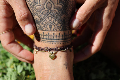 Brass Anklet - Bohemian - Brown / B24
