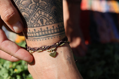 Brass Anklet - Bohemian - Brown / B24