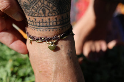 Brass Anklet - Bohemian - Brown / B24