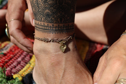 Brass Anklet - Little Soul - Beige / B13