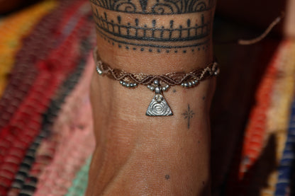 Silver Anklet - Little Soul - Beige / S20