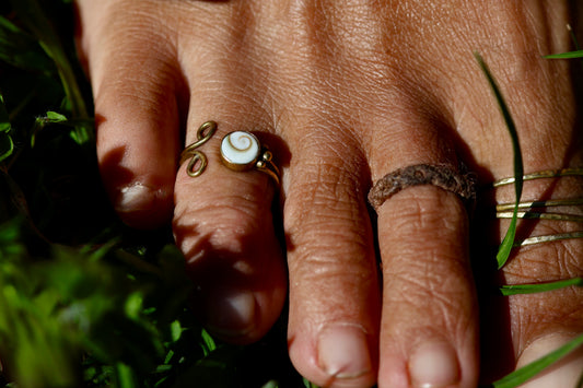 Statement Toe / Knuckle Ring - Shiva Shell